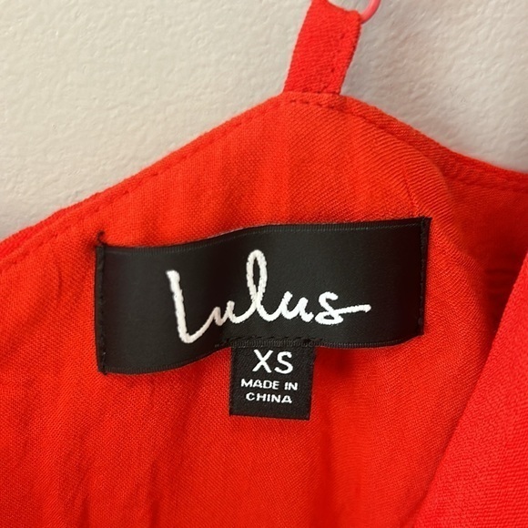 "NWT" Lulus‎ All About Love Red Sleeveless Surplice Romper- Women's Size XS - Picture 4 of 12